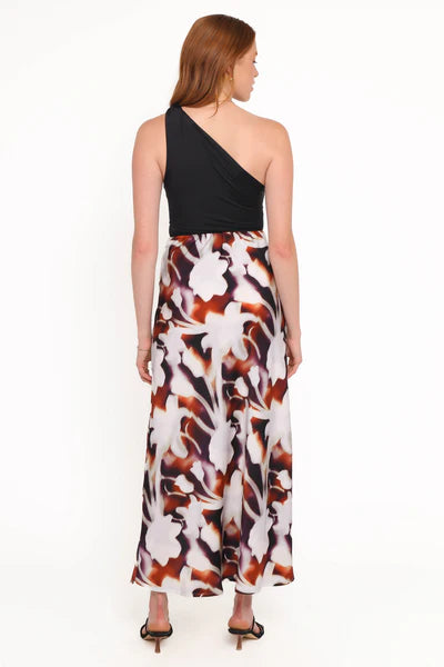 Maxi Skirt in Blurred Floral