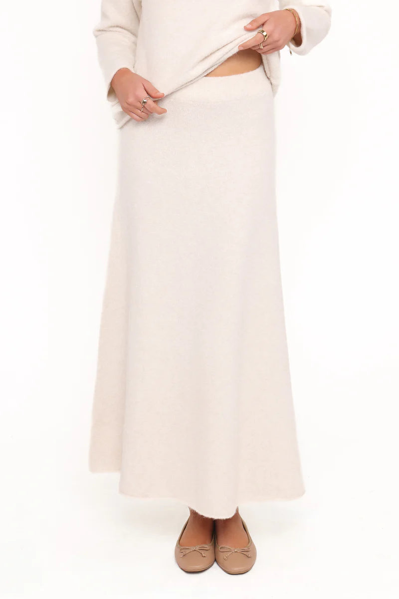 Knitted Skirt in Cream