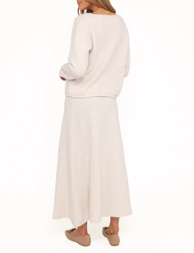 Knitted Skirt in Cream