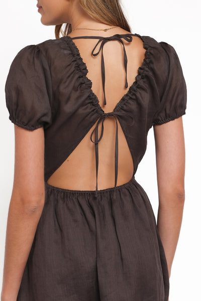 Espresso-coloured dress